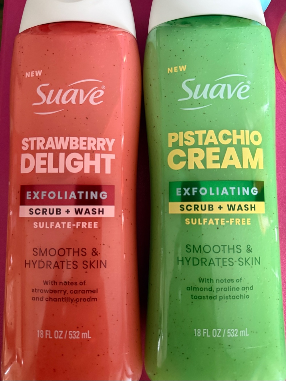 Suave exfoliating body washes